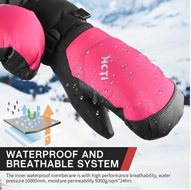 Load image into Gallery viewer, MCTi Ski Mittens Down Mittens Waterproof Touch Screen Winter Snow Mitt for Women MCTi
