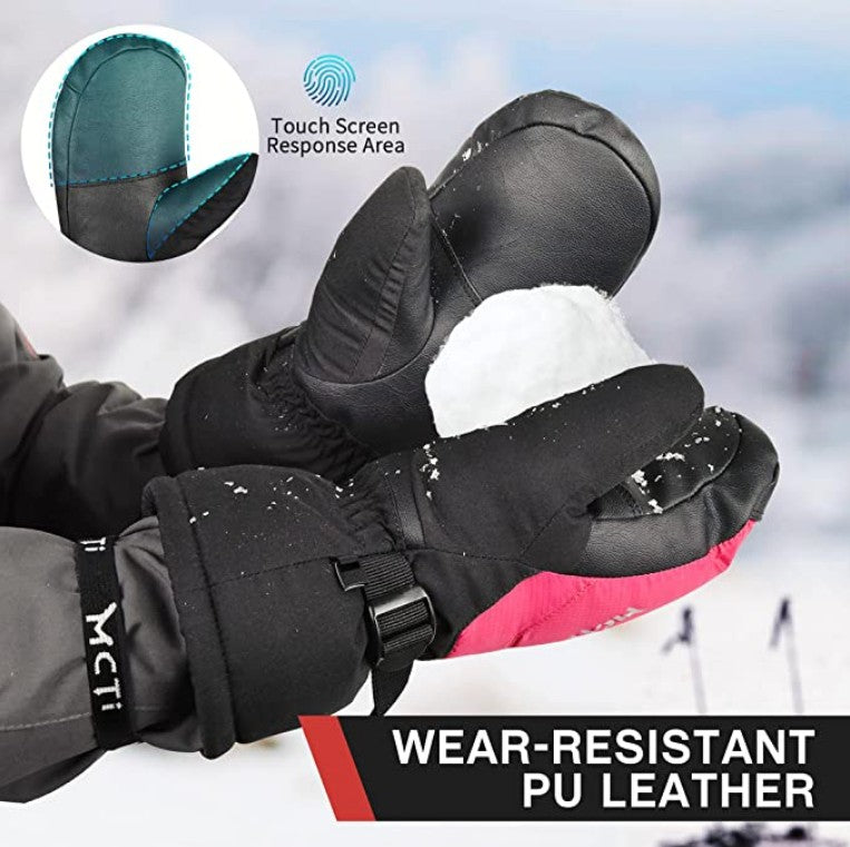 Load image into Gallery viewer, MCTi Ski Mittens Down Mittens Waterproof Touch Screen Winter Snow Mitt for Women MCTi
