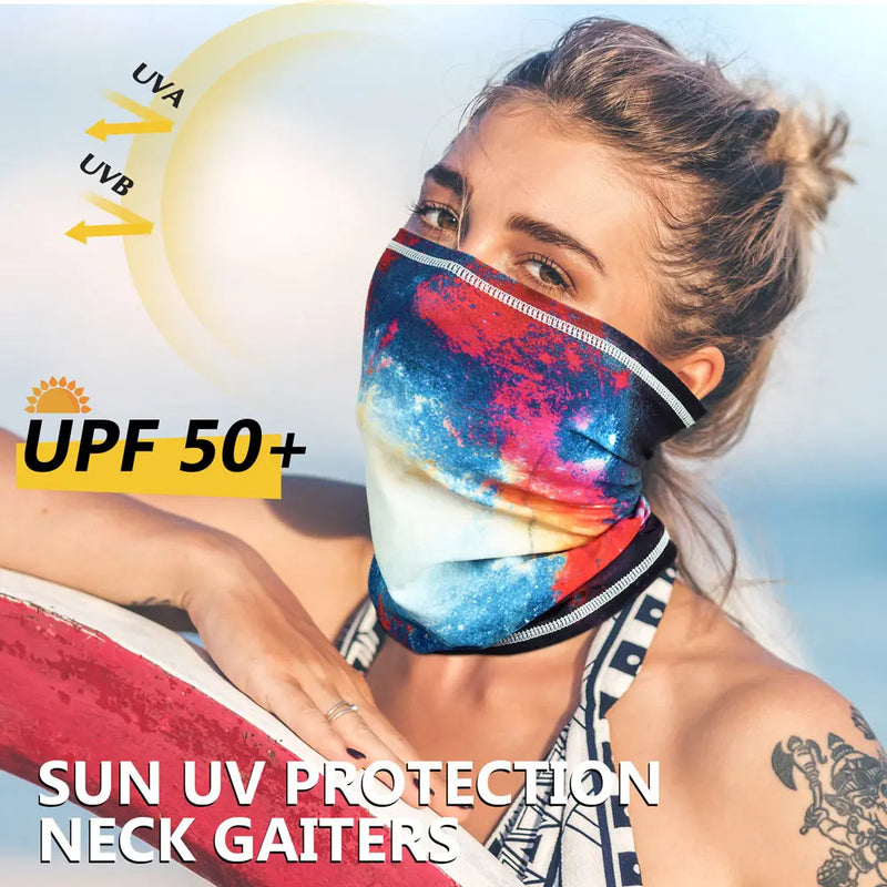 Load image into Gallery viewer, MCTi UV Neck Gaiter Face Mask, UPF 50 Dust Mask Bandana Balaclava Head Wrap for Fishing Running MCTi
