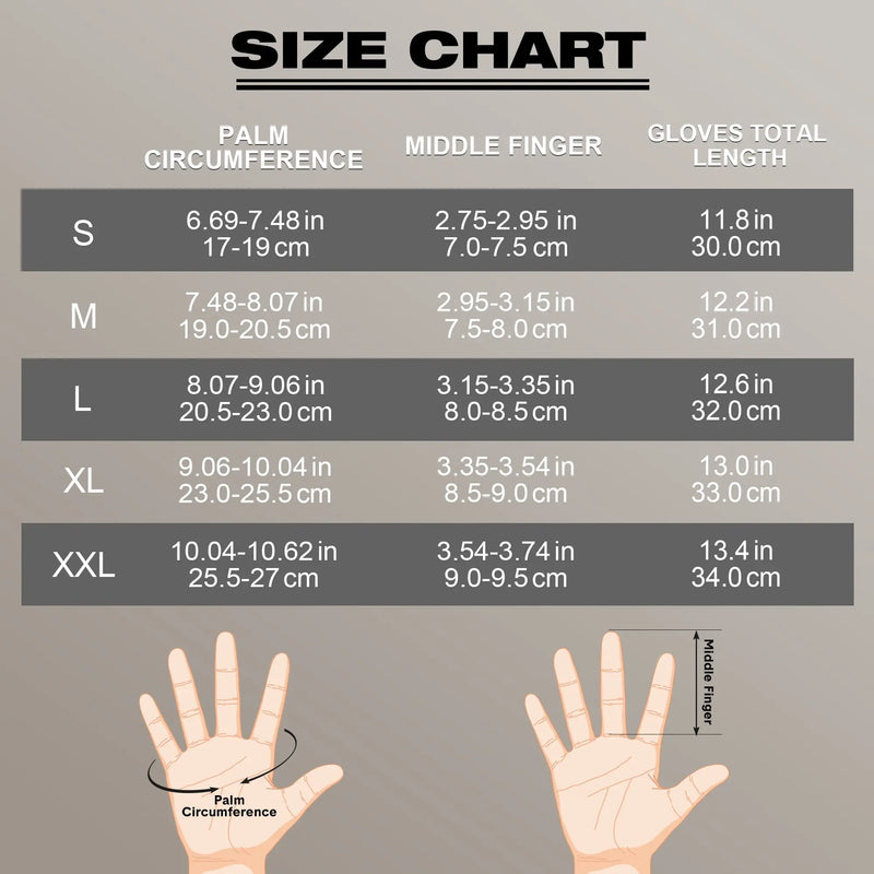 Load image into Gallery viewer, ski gloves men size chart
