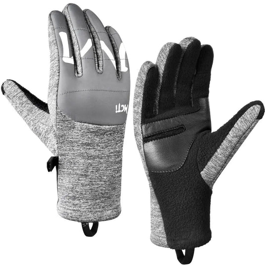 MCTi Winter Gloves Touchscreen Warm Fleece Lining Goatskin Leather Palm for Men Women Running Cycling MCTi