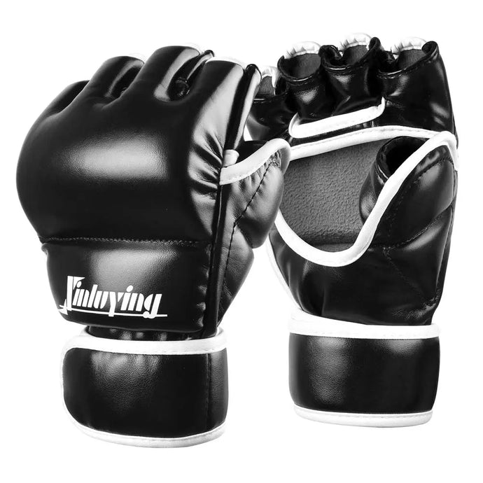 MMA Gloves Martial Arts Grappling Sparring Punch Bag UFC Boxing Training Half Mitts for Men Women Xinluying