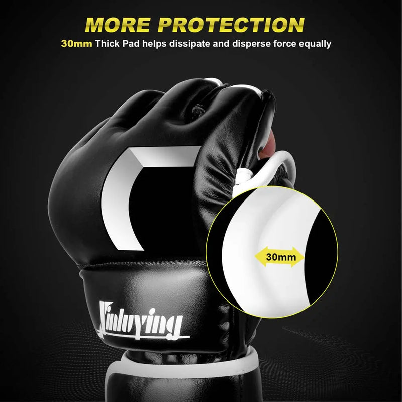 Load image into Gallery viewer, MMA Gloves Martial Arts Grappling Sparring Punch Bag UFC Boxing Training Half Mitts for Men Women Xinluying
