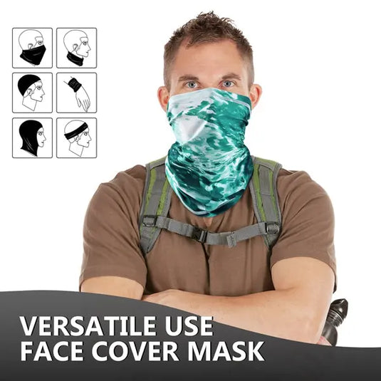 UV Neck Gaiter Mask, UPF 50 Bandana Balaclava Face Mask Breathable Cooling Sun Summer for Fishing Running 2 Packed MCTi