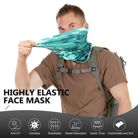 UV Neck Gaiter Mask, UPF 50 Bandana Balaclava Face Mask Breathable Cooling Sun Summer for Fishing Running 2 Packed MCTi