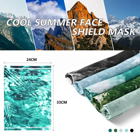 UV Neck Gaiter Mask, UPF 50 Bandana Balaclava Face Mask Breathable Cooling Sun Summer for Fishing Running 2 Packed MCTi