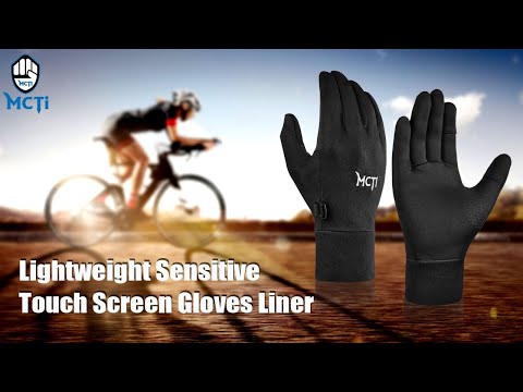 Load and play video in Gallery viewer, MCTi Touch Screen Glove Liner - Lightweight for Winter Running and Texting
