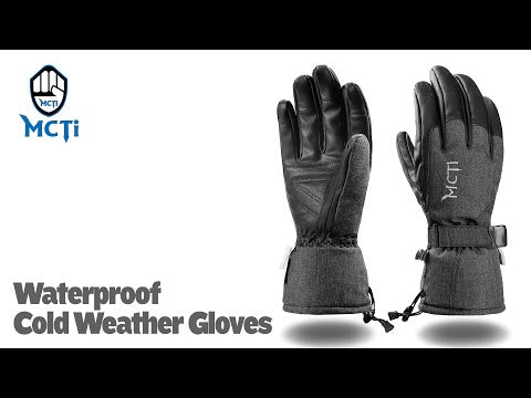 Load and play video in Gallery viewer, MCTi SkiPro On-Piste Unisex Ski Gloves-Men&#39;s Waterproof Ski Gloves

